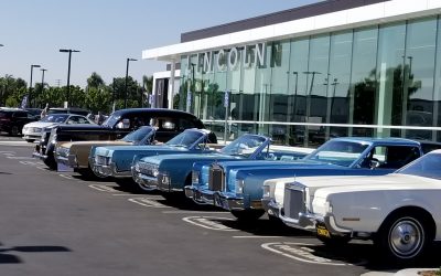 LCOC Heritage Cars Share Spotlight with Roger Penske at Lincoln South Coast Grand Opening