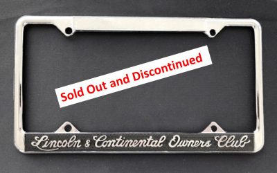 LCOC Discontinues Sales of License Plate Frames