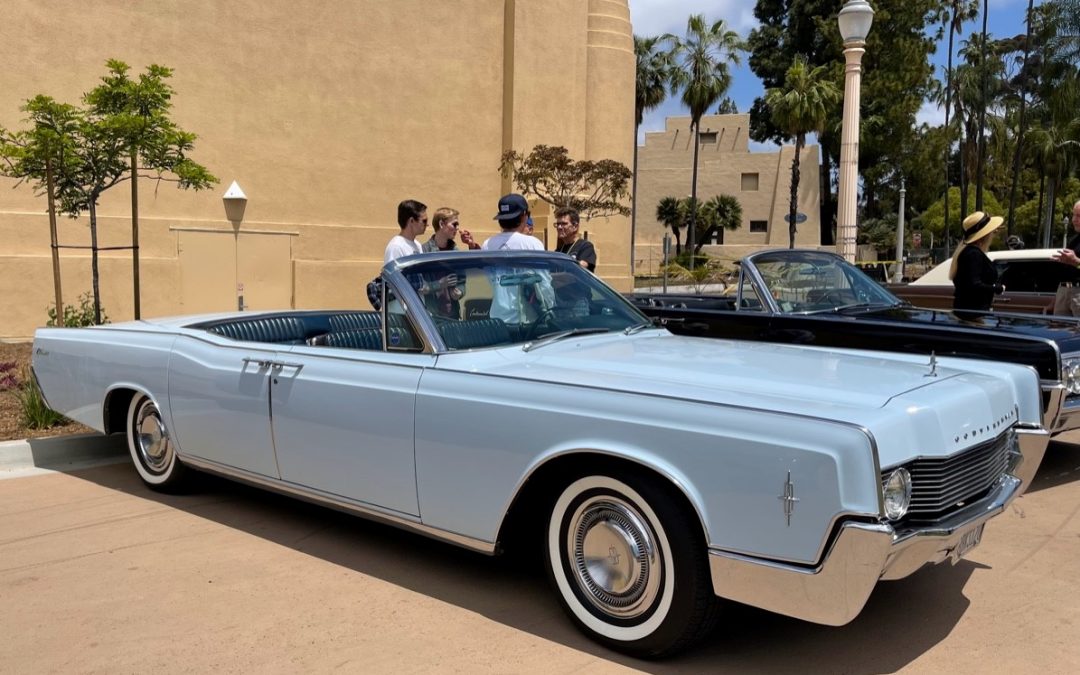 Glorious Sunshine Bathes Lincolns, Cadillacs and their Owners at San Diego Automotive Museum